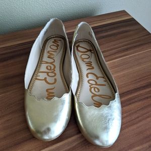Sam Edelman Ballet Flats Scalloped Edges, size 8
